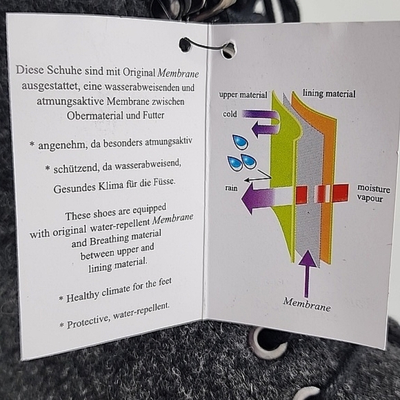 Eric Michael Caterina Waterproof Lace Up Grey Wool Blend  Ankle Boots Sz 36 / 6 - Picture 12 of 14